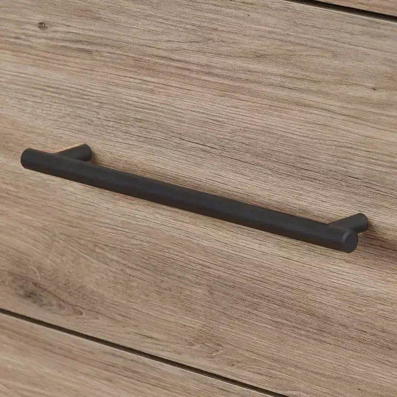 Commode 5 tiroirs Primo South Shore chêne rustique : Rangement vertical, cadre en panneaux de particules, dispositif anti-basculement