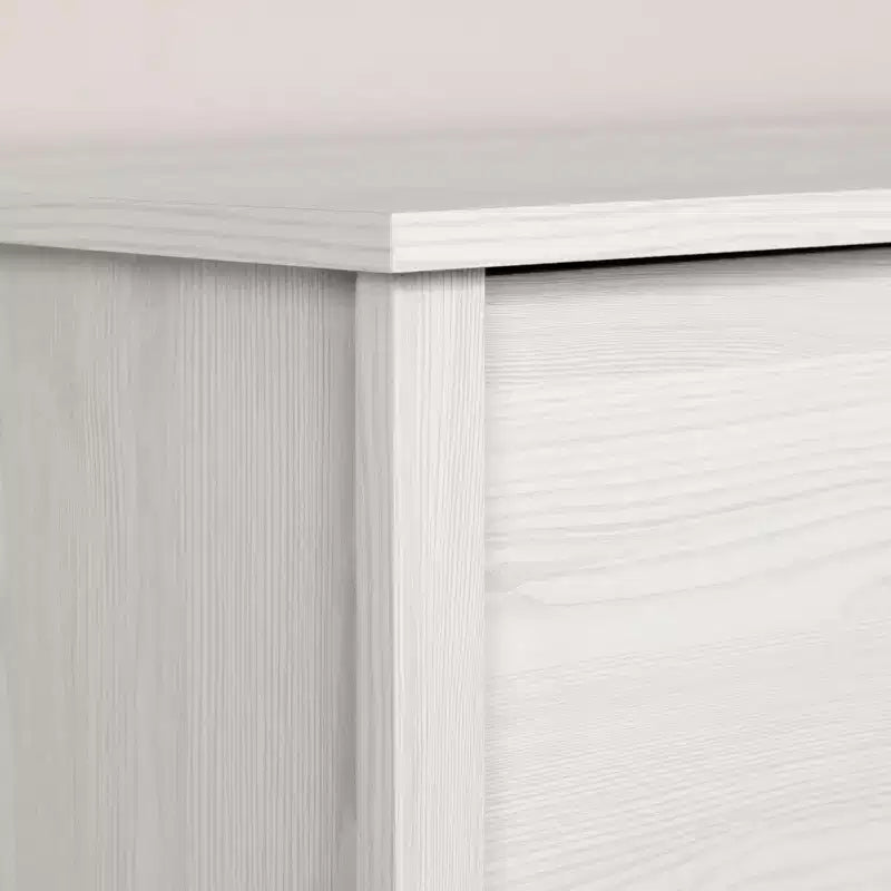 Commode double à 6 tiroirs Tassio de South Shore chêne Nordik : Quincaillerie anti-basculement, fini stratifié, cadre en panneaux de particules