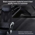 Chaise de jeu GTRACING, chaise d'ordinateur en maille, inclinable ergonomique avec repose-pieds noir