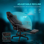 Chaise de jeu GTPLAYER avec haut-parleurs Bluetooth et repose-pieds Fauteuil de bureau à dossier haut Rouge