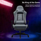 Chaise de jeu GTRACING avec repose-pieds, chaise de bureau ergonomique inclinable avec soutien lombaire, bleue