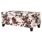 Breanna Storage Ottoman: Cow Print, Rectangular Bench - Christopher Knight Home