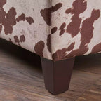 Pouf de rangement Breanna : Imprimé Vache, Banc Rectangulaire - Christopher Knight Home
