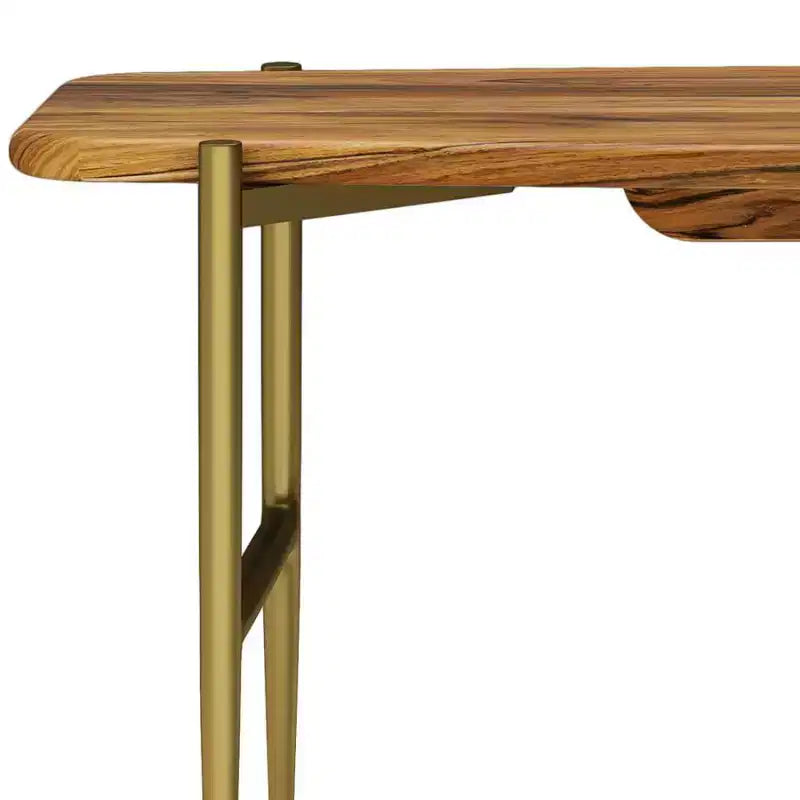 Banc WyndenHall Fleetwood Mid-Century 46 po en bois d'acacia massif naturel