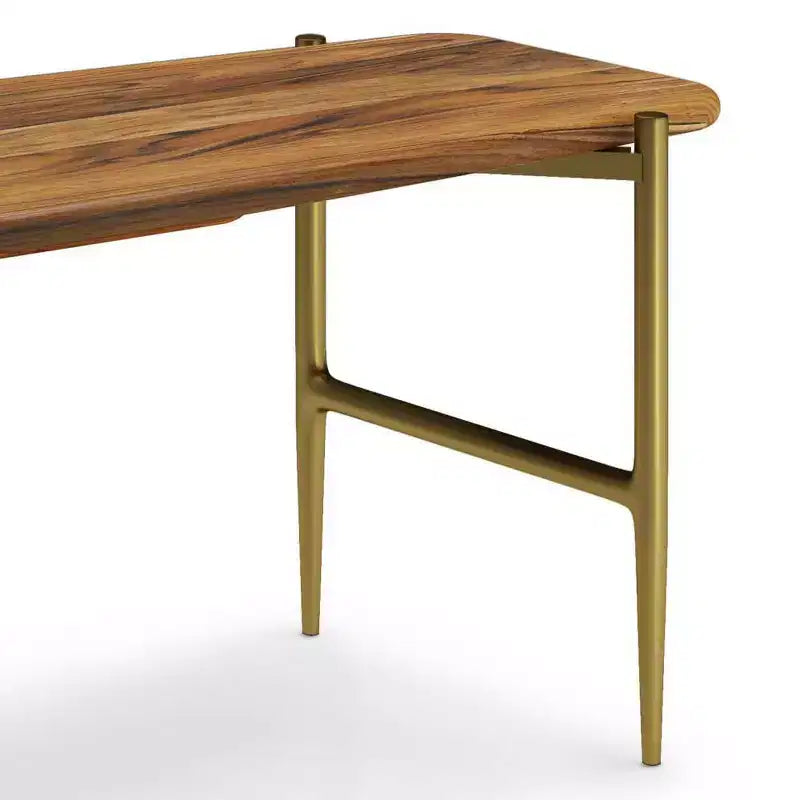 Banc WyndenHall Fleetwood Mid-Century 46 po en bois d'acacia massif naturel