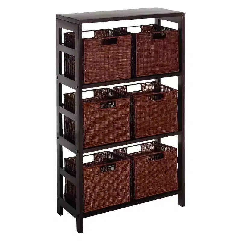 Étagère à livres 42 po de large et 3 sections espresso - Winsome
