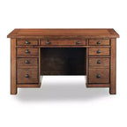 Bureau piédestal Tahoe Executive – Érable vieilli – Home Styles : Bois dur, mobilier de bureau moderne Mid-Century