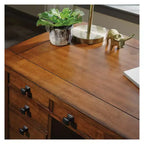 Bureau piédestal Tahoe Executive – Érable vieilli – Home Styles : Bois dur, mobilier de bureau moderne Mid-Century