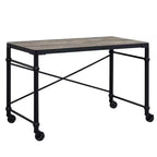Bureau d'écriture Oklarth 47" Finition chêne rustique/noir - Acme Furniture : poste de travail pour bureau à domicile, sans rangement