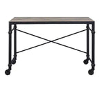 Bureau d'écriture Oklarth 47" Finition chêne rustique/noir - Acme Furniture : poste de travail pour bureau à domicile, sans rangement
