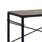 Bureau d'écriture Oklarth 47" Finition chêne rustique/noir - Acme Furniture : poste de travail pour bureau à domicile, sans rangement