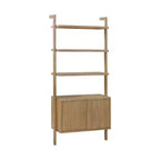 71.9" Nathan James Set of 4 Jasper Wood Fluted Bookshelf Brown