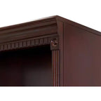 Bibliothèque en bois 72 po Huntington Club avec portes Cerisier - Martin Furniture : Bois franc robuste, 6 étagères, aucun assemblage requis