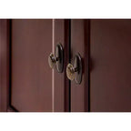 Bibliothèque en bois 72 po Huntington Club avec portes Cerisier - Martin Furniture : Bois franc robuste, 6 étagères, aucun assemblage requis