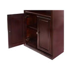 Bibliothèque en bois 72 po Huntington Club avec portes Cerisier - Martin Furniture : Bois franc robuste, 6 étagères, aucun assemblage requis
