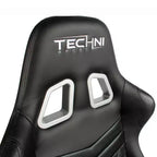 Ts-5100 Chaise de jeu vidéo ergonomique à dossier haut style course - Techni Sport : Pivotante, réglable