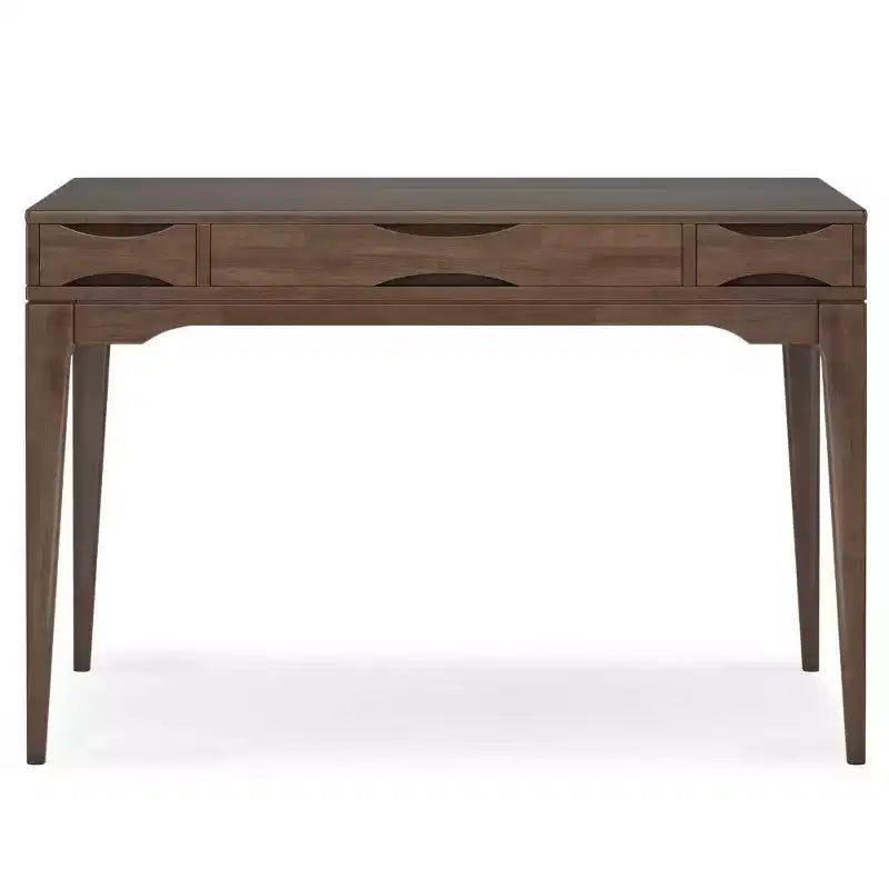 Petit bureau Pearson brun noyer - WyndenHall : style exécutif 48", tiroir pour clavier, classeur