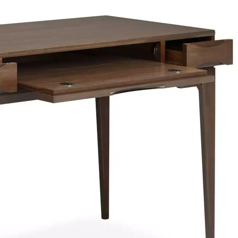 Petit bureau Pearson brun noyer - WyndenHall : style exécutif 48", tiroir pour clavier, classeur