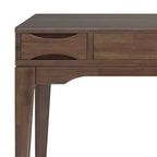 Petit bureau Pearson brun noyer - WyndenHall : style exécutif 48", tiroir pour clavier, classeur