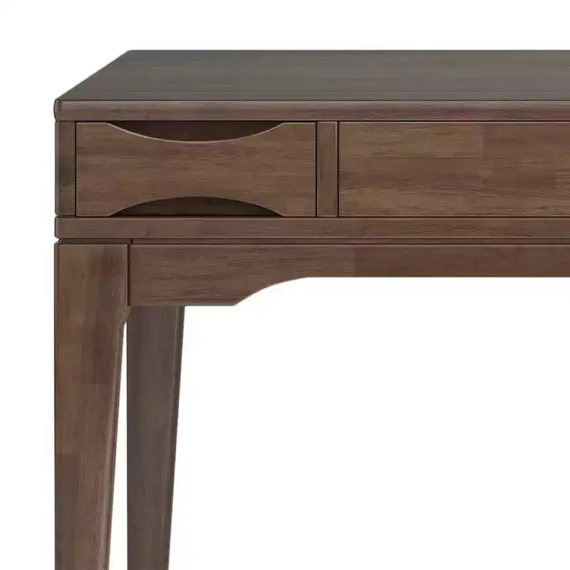 Petit bureau Pearson brun noyer - WyndenHall : style exécutif 48", tiroir pour clavier, classeur