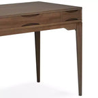 Petit bureau Pearson brun noyer - WyndenHall : style exécutif 48", tiroir pour clavier, classeur