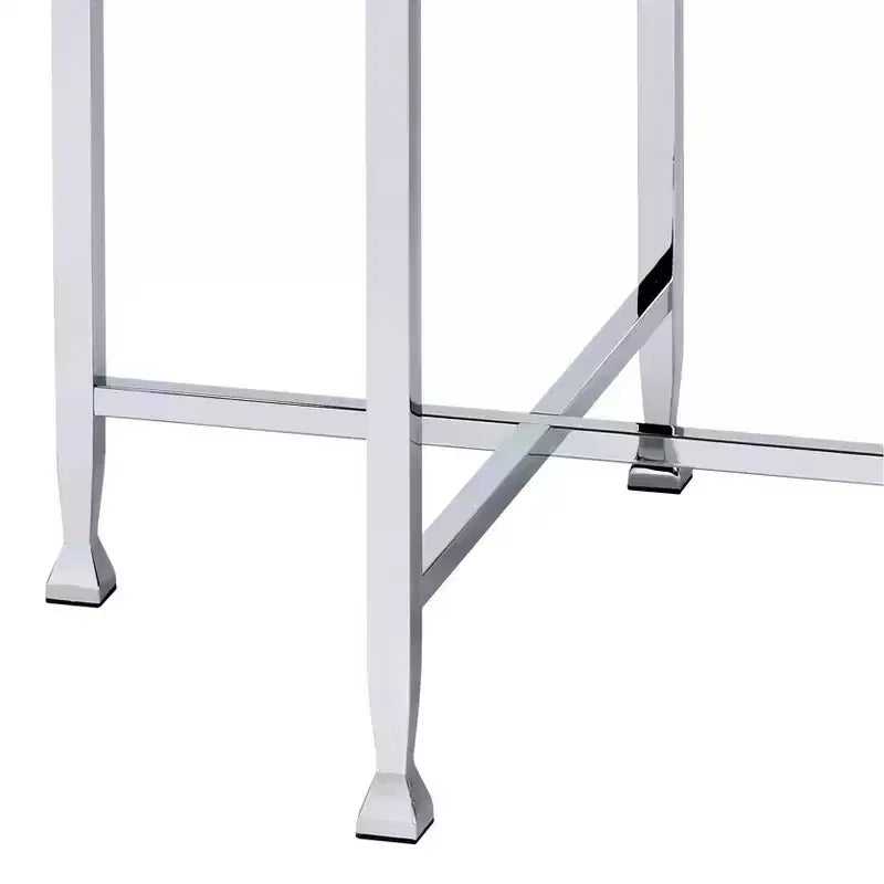 Table d'appoint Brecon Acme Furniture Chêne blanc/Finition chromée