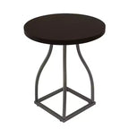 Table d'appoint HomePop Lindsay à piètement métallique, couleur Terre d'ombre naturelle