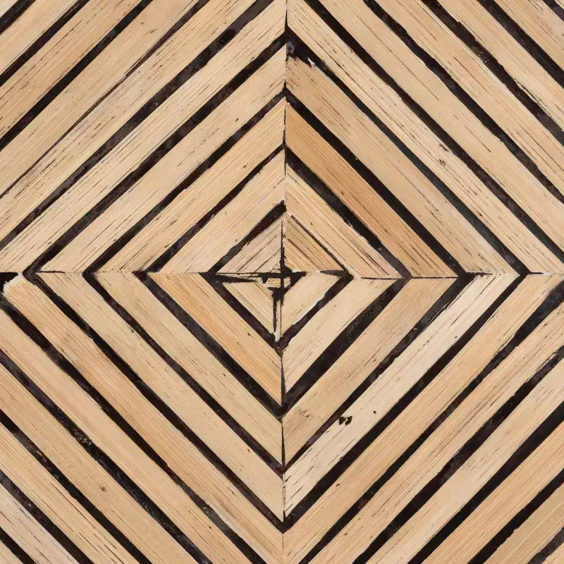 Table d'appoint en bambou bicolore Devika de Baxton Studio, marron foncé/marron naturel