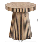 Table d'appoint en bambou bicolore Devika de Baxton Studio, marron foncé/marron naturel