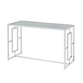 Marcha Glam Rectangle Sofa Table Chrome - HOMES: Inside + Out: Entryway, Tempered Glass Top