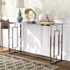 Table basse rectangulaire Marcha Glam Chrome - HOMES: Inside + Out : Entrée, Dessus en verre trempé
