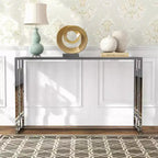 Table basse rectangulaire Marcha Glam Chrome - HOMES: Inside + Out : Entrée, Dessus en verre trempé