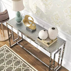 Table basse rectangulaire Marcha Glam Chrome - HOMES: Inside + Out : Entrée, Dessus en verre trempé