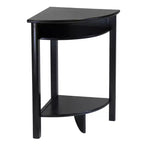 Table d'angle Liso, rangement cube et étagère - Expresso foncé - Winsome