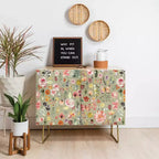 Ninola Design Enfilade Plantes Colorées Campagne Vert/Doré - Deny Designs