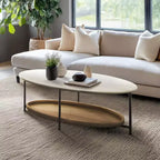 Table basse Blandford blanc/naturel - Madison Park