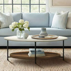 Table basse Blandford blanc/naturel - Madison Park