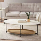 Table basse Blandford blanc/naturel - Madison Park