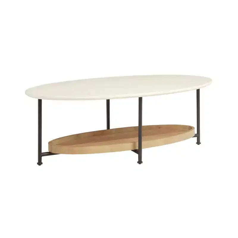 Table basse Blandford blanc/naturel - Madison Park