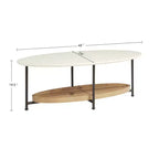 Table basse Blandford blanc/naturel - Madison Park