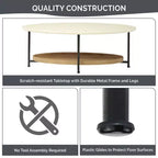 Table basse Blandford blanc/naturel - Madison Park
