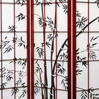 Paravent Shoji en Bambou Porte-Bonheur 6 Panneaux 1,8 m Bois de Rose : Renforcé de fibres, Aucun assemblage requis