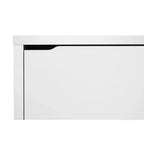 Meuble à chaussures moderne à 3 tiroirs Simms Blanc - Baxton Studio : Organiseur d'entrée, contient 18 paires