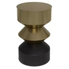 Clover Side Table Black/Brass - WyndenHall: Modern Scratch-Resistant Iron Frame, Round Shape, 19.7" Height, 14" Width