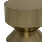 Table d'appoint Clover noire/laiton - WyndenHall : Cadre en fer moderne résistant aux rayures, forme ronde, 49,78 cm de hauteur, 35,56 cm de largeur