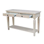 Console et Table Basse Vista Naturel - International Concepts : Parawood Durable, Design Rectangulaire Moderne