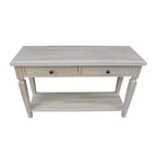 Console et Table Basse Vista Naturel - International Concepts : Parawood Durable, Design Rectangulaire Moderne