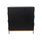 Meuble d'appoint contemporain en bois sculpté marron - Olivia & May : Design arqué, aucun assemblage requis