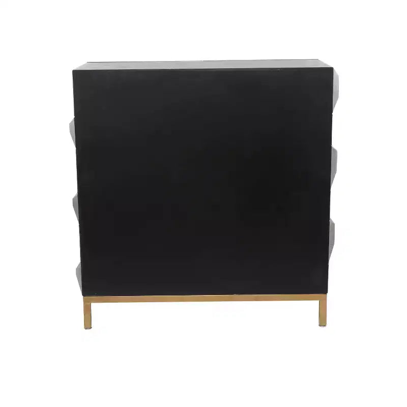 Meuble d'appoint contemporain en bois sculpté marron - Olivia & May : Design arqué, aucun assemblage requis