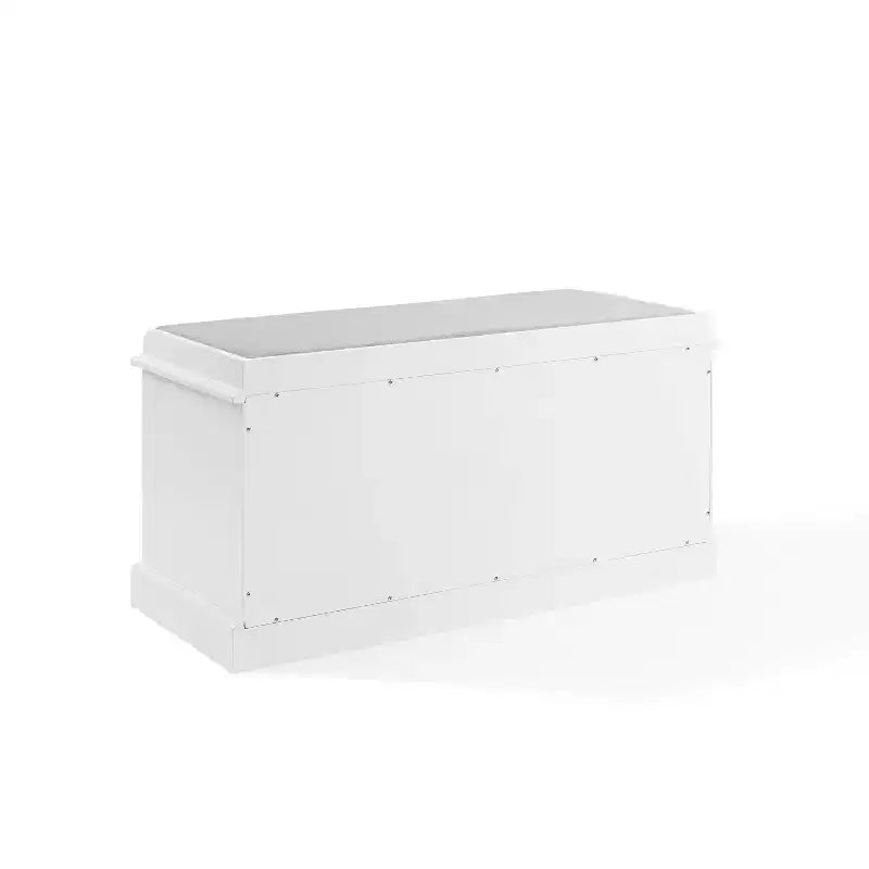Banc de rangement d'entrée Ellison 91 cm Crosley blanc/gris : Rembourré avec compartiment à chaussures, Design étroit